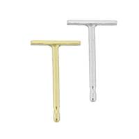 14K Earring Friction Short T-Post 9.6mm by 0.76mm Thick