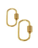 Vermeil Gold Carabiner Clasp