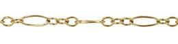 2.2mm Width Long and Short Fancy Cable Gold Filled Chain