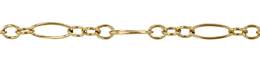 Long and Short Fancy Cable Gold Filled Chain