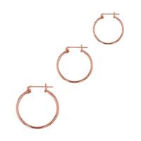 Rose Gold Filled Round Click Hoop Earring