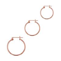 Rose Gold Filled Round Click Hoop Earring