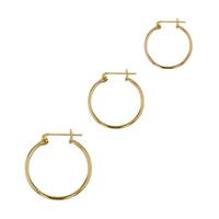 Gold Filled Round Click Hoop Earring