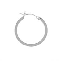 Sterling Silver 27mm Flat Wire Click Earring