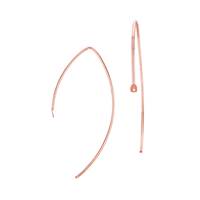 Rose Gold Filled V Shape Flat End Earwire With Hole