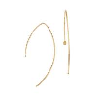 Gold Filled V Shape Flat End Earwire With Hole