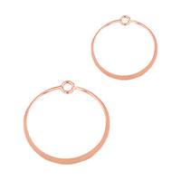 Rose Gold Filled Flat Round Connector