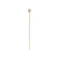 Gold Filled 3mm Cubic Zirconia Bezel Headpin