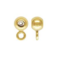 Gold Filled Smart Bead With 0.5mm Silicon Hole And Close Jumpring