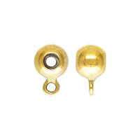 Gold Filled Smart Bead With 1.2mm Silicon Hole  And Closed Jumpring