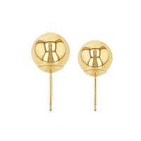 14K Gold Ball Stud Earring With Solid Post