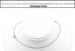 Rhodium Silver Ready to Wear 1.2mm Round Cable Chain Necklace