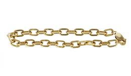 14K Flat Square Bracelet With Lobster Clasp