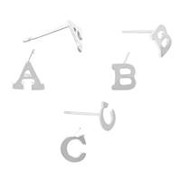 Sterling Silver Initial Stud Earring