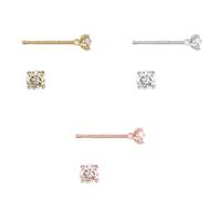 14K Diamond Solitaire Stud Earring