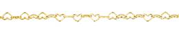 3.2mm Width Heart Shape Gold Filled Chain