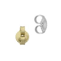 14K 5.004mm Ridged Edge Earring Earnut 0.76mm Center Hole