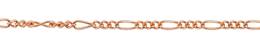 1.5mm Width Figaro Rose Gold Filled Chain