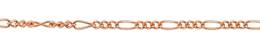 1.5mm Width Figaro Rose Gold Filled Chain