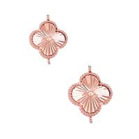 Rose Gold Vermeil Clover Connector