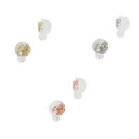 18K Gold White 6mm Silicon Earring Back for Friction Posts and Stud Earrings