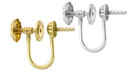 14K NONPIERCE SCREW CLIP EARWIRE EARRING 4822-14K