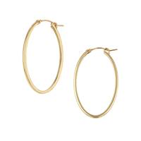 Gold Filled Square Tube Oval Earring