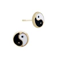 14K Yin Yang Stud Earring