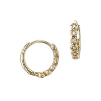 14K DIAMOND HUGGIE EARRING