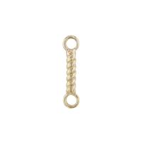 14k Gold Twisted Tube Connector
