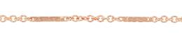 1.0mm Width Cable And Bar Rose Gold Filled Chain