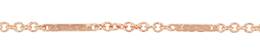 1.0mm Width Cable And Bar Rose Gold Filled Chain