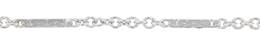 2.7mm Width Sterling Silver Cable and Bar Chain
