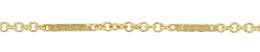 2.7mm Width Cable And Bar Gold Filled Chain