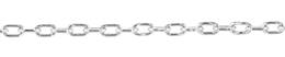 1.7mm Width Rhodium Sterling Silver Rounded Rectangle Link Chain