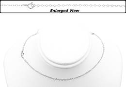 Rhodium Silver Ready to Wear 1.3mm Round Flat Cable  Chain