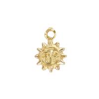 14K Puffy Sun Charm