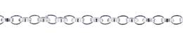 1.1mm Width Sterling Silver Oval Rolo Chain