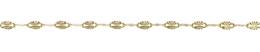 14K Gold Chain Diamond Cut Starburst Flat Cable Chain