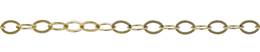 14K Gold Chain 2.8mm Width Flat Oval Cable Chain