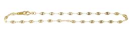 14K Elongated Starburst Dapped Chain Bracelet