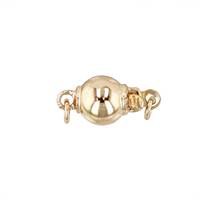 14K Ball Clasp With Two Rings