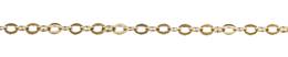 14K Gold Chain 1.1mm Width Flat Round Cable Chain