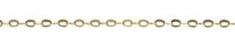 14K Gold Chain 0.8mm Width Flat Oval Cable Chain