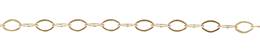 4.2x2.7mm Width Oval Flat Cable Gold Filled Chain