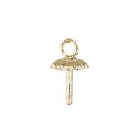 Gold Filled Fluted Cup Pearl Drop