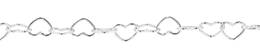 3.7x5.0mm Width Sterling Silver Heart Shape Chain