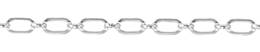 6.5x3.2mm Width Sterling Silver Flat Long And Short Chain