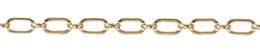 6.5x3.5mm WIdth Flat Long And Short Gold Filled Chain