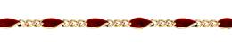 Gold Filled Figaro 3 Plus 1 Chain With Red Enamel